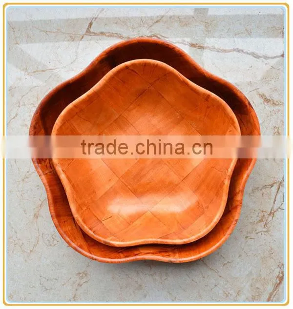 Pentagram Wooden Knitted bowl for Putting Fruit