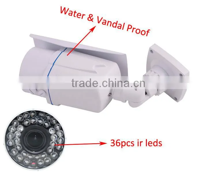 1/2.5'' 2.0 megapixel Sony MX 122 CMOS network outdoor HD 1080p bullet ip camera with 0.01lux