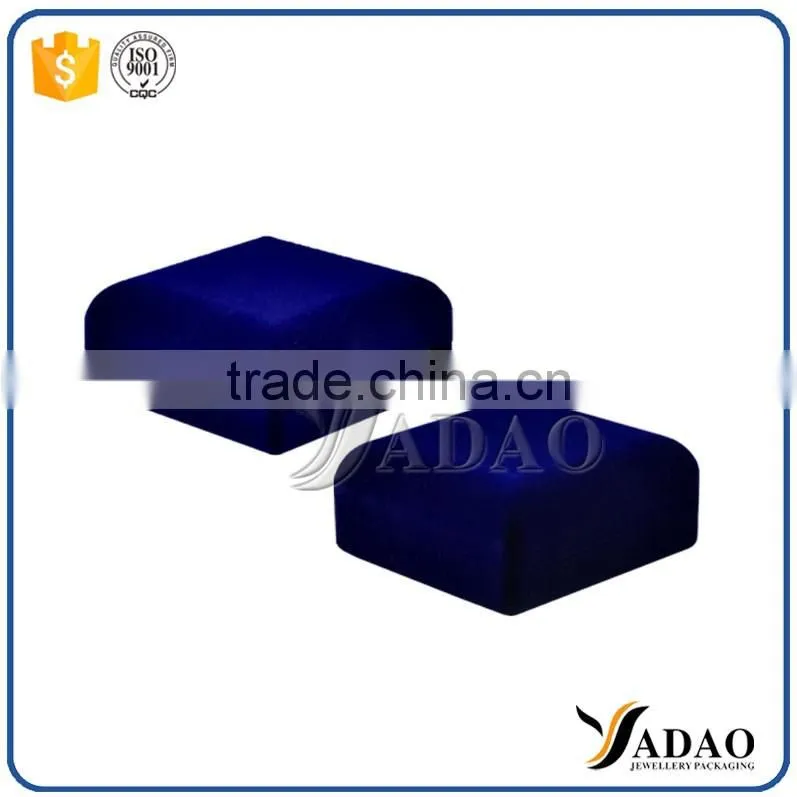 New design Top quality blue flocking jewellery pendant box