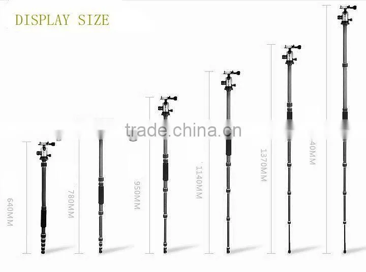 New design carbon fiber camera tripod for dslr camera and camcorder