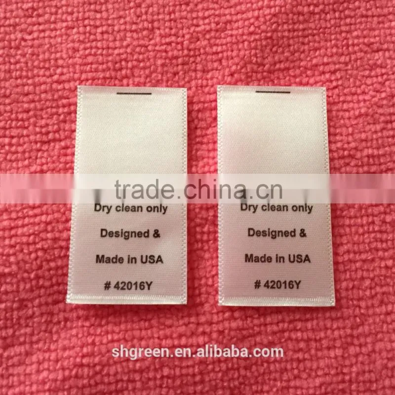 Washing care label with double sides printing
