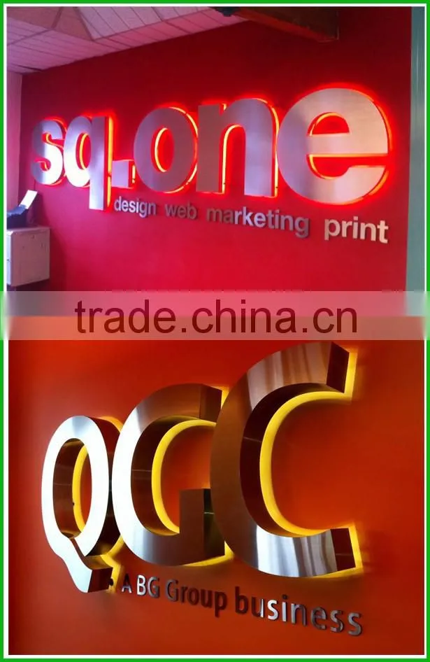 Eye Catching Frontlit Stainless Steel 3D Business Led Signs With Well Custom Design