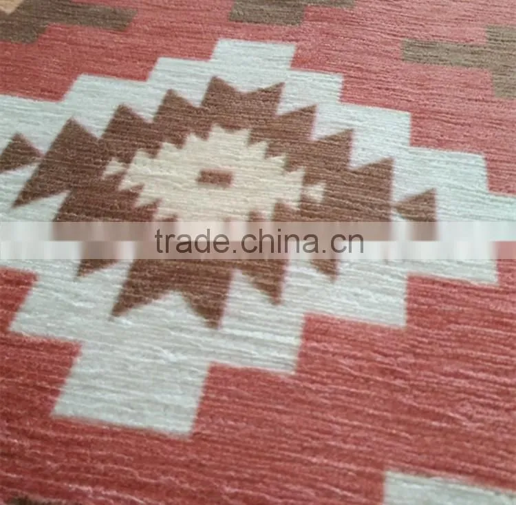 floral hotel chenille yarn printed carpet