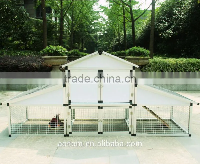 Hot Sale Aluminum Cheap Animal House Chicken Coop w/Nesting Box and Outdoor Run