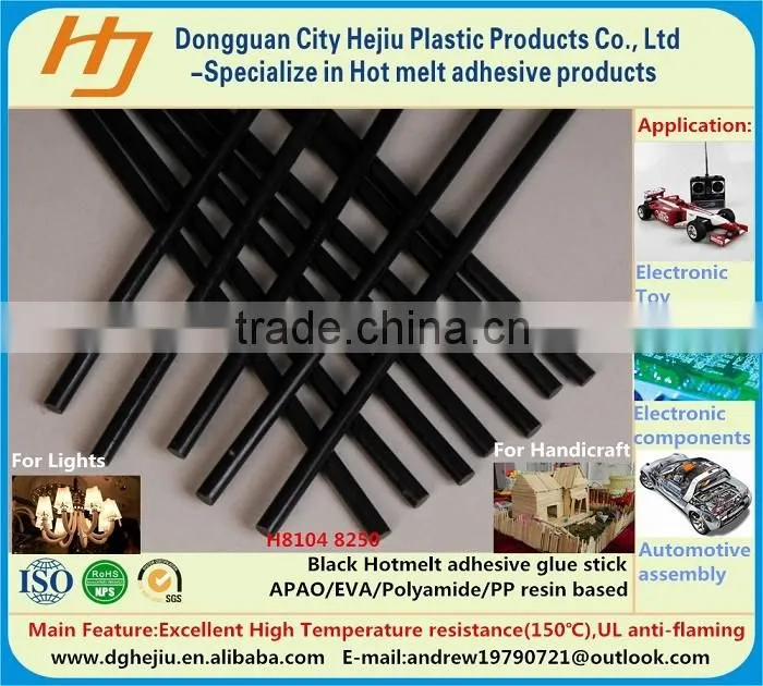 Factory sales APAO/EVA/Polyamide/Polyethylene resin electronic toy parts hotmelt adhesive glue stick H8104