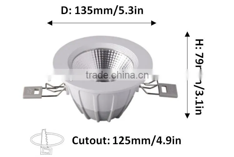 Contemporary ceiling light fixtrure / COB led downlight 10w for shopping mall ceiling decoration design