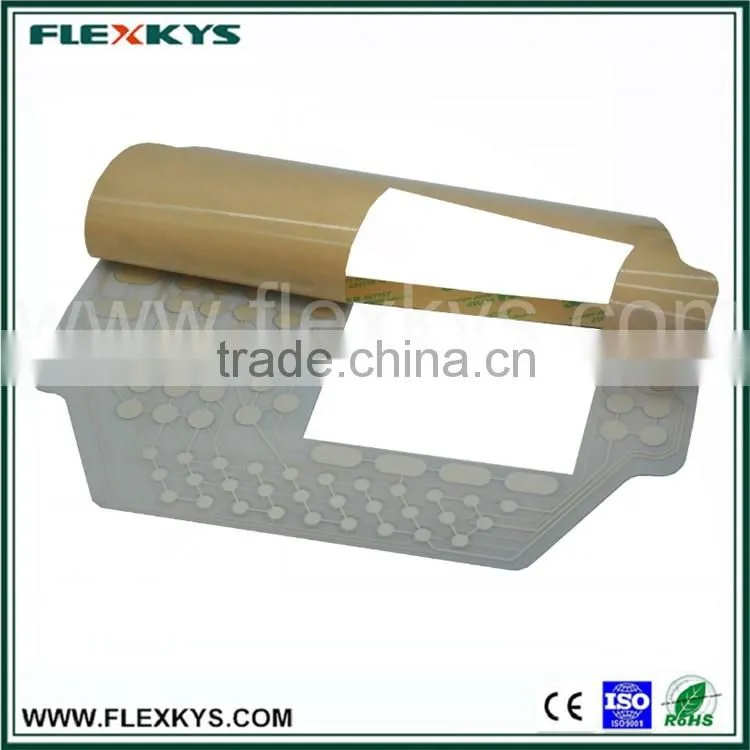 Flat keys non-tactile feedback 2.54mm female connector membrane switch