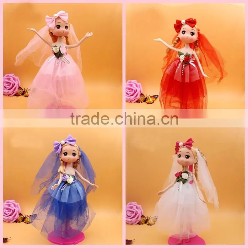 Wholesale online shop mobile phone chain cutom size 18cm 26cm barbie wedding dress ddung dolls pendant plastic key chain