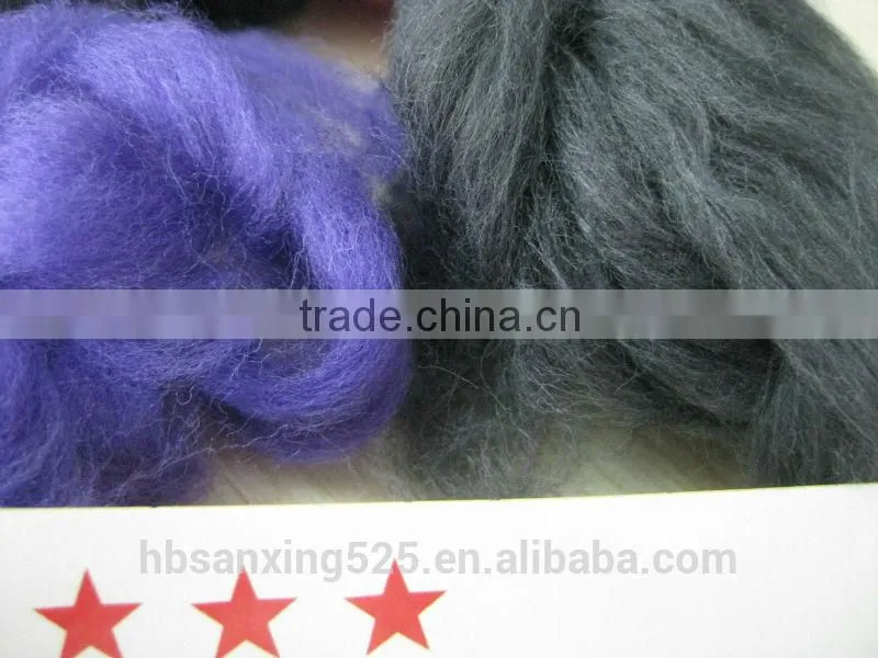 NEW!!! 100% dyed merino sheep wool 19.5-26.5mic & 30-50mm, any dyed colors