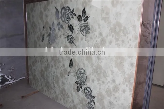 painted etched decorative pattern Silver Mirror/patterned glass
