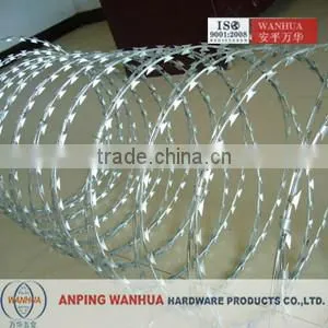 Anping Wanhua hot dipped galvanized concertina razor barbed wire price