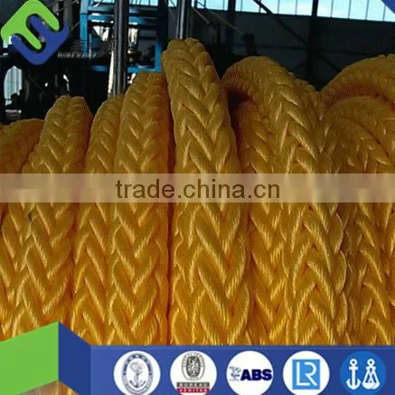 PP twisted/braided/colored hawser rope for sale