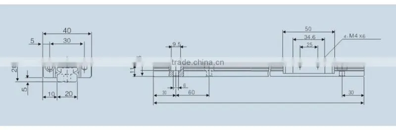 Made In China New Product Guide Linear Slide Miniture -TRN20C