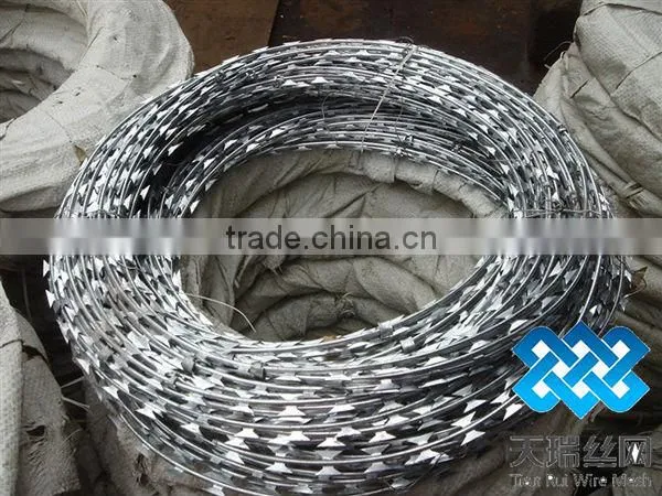 High quality galvanized razor wire with clips