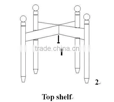 Removable Pine Wood Sundries Trays with Feet Stand