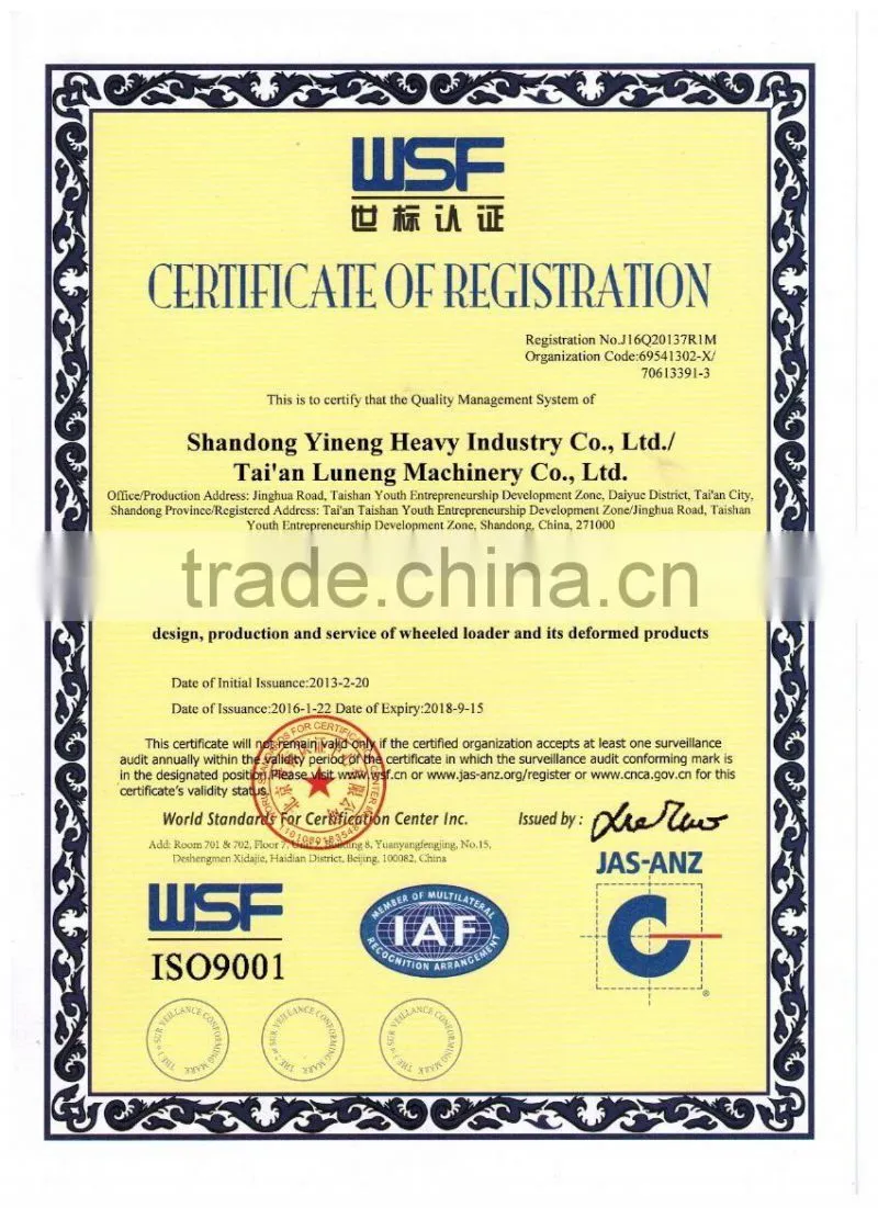 YINENG wheel loader YN938