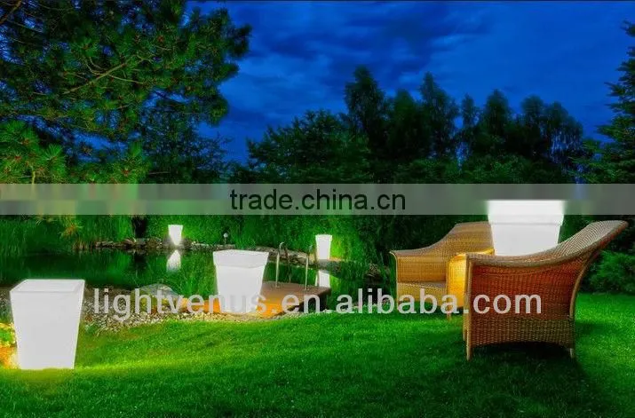 New decorative Flashing flower plant pot led light lamp garden home