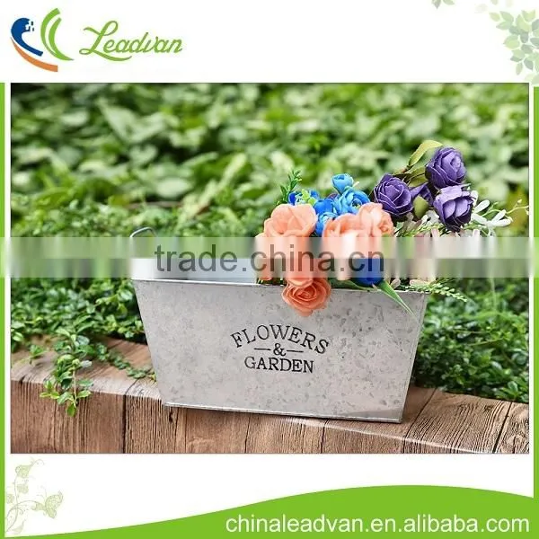 Wholesale village style iron art metal flower pot