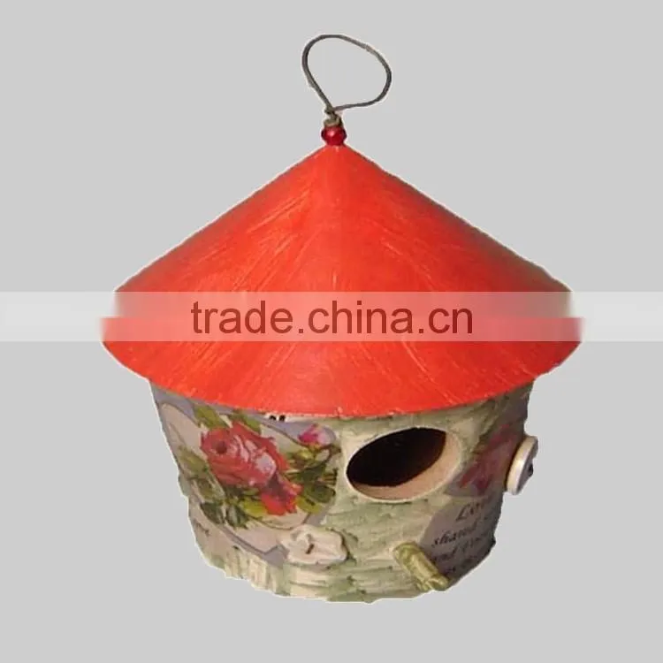 Top quality handmade wooden bird hose/pet house, decorated wooden bird house
