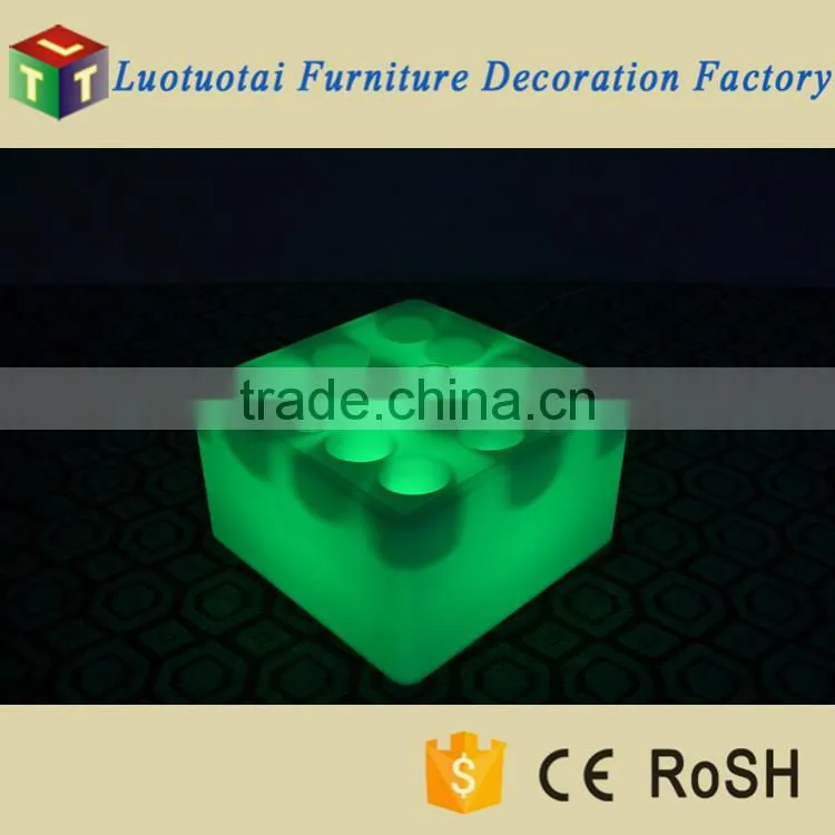 L43*W43*H26cm LED Bar Furniture Illuminated LED wine track/square clear plastic tray/wine glass tray