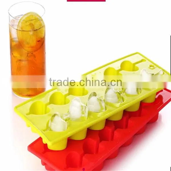 2014 custom hot summer cool frozen silicone ice cube tray