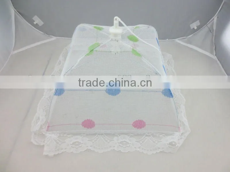 HIGH QUALITY folded food cover food umbrella with flower