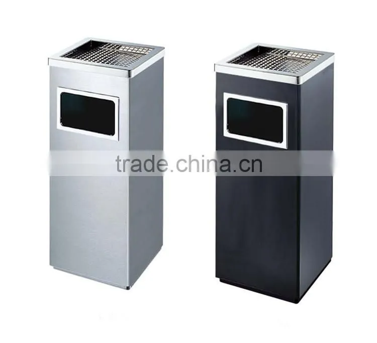 Cheap color code recycle bin square metal dustbin for sale BY-77