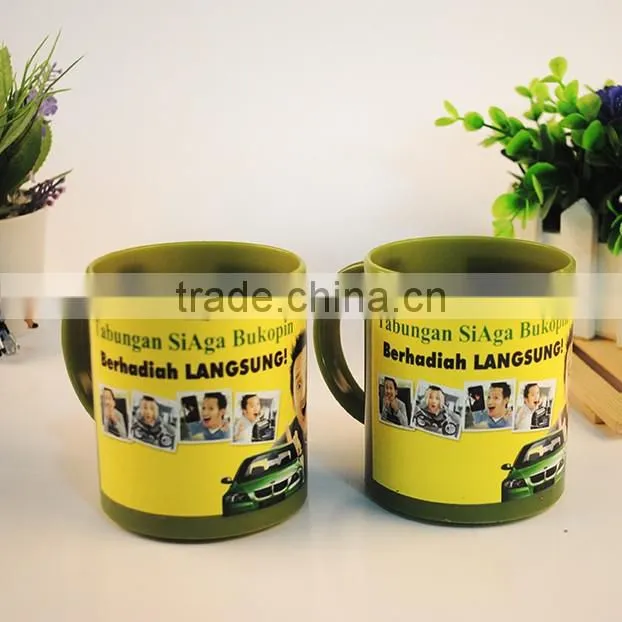 hot sale kids used plastic cup with handle for promotional