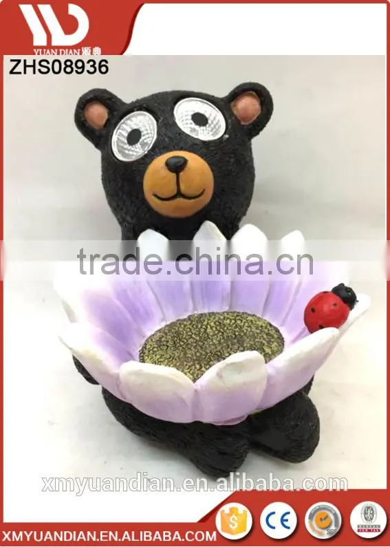 Handicraft Artwork Bird Bath Outdoor Lighting Garden