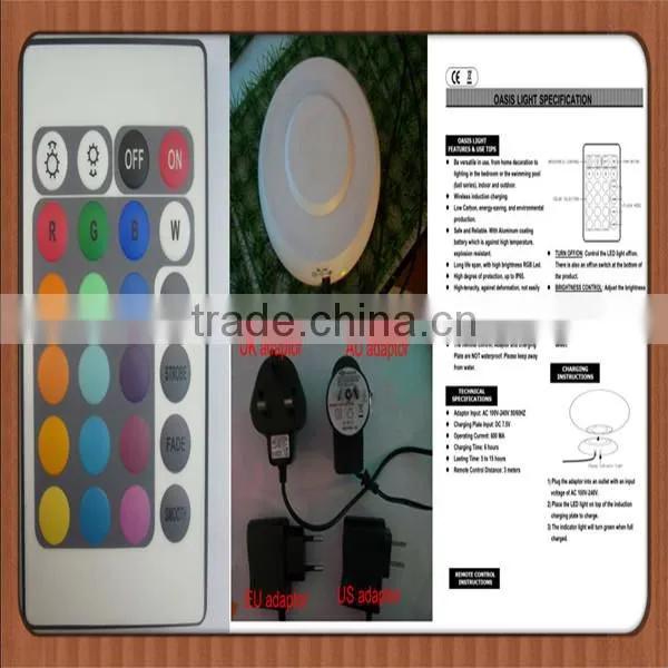 Waterproof Outdoor Rechargeable Remote Control LED 40cm globe