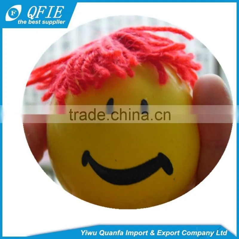 High quality 3cm 4.5cm rubber soft smile flexible face doll toy for coin operated machine