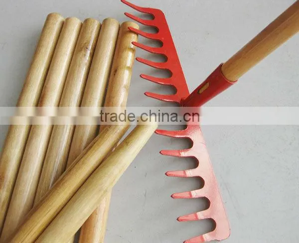 Varnished Wooden Rake Handle