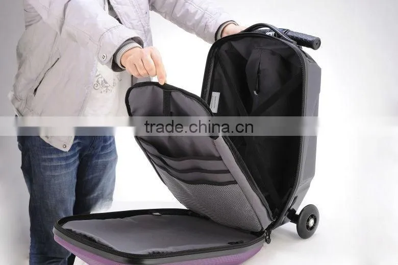 2017 Hot sell outside PC material travel luggage suitcase