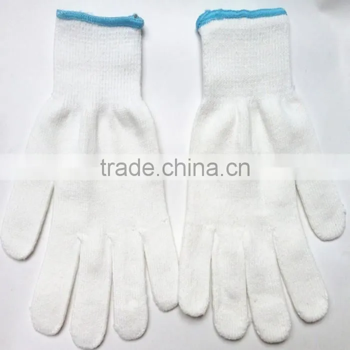 2014 NEW/10 gauge bleached white cotton glove/working glove
