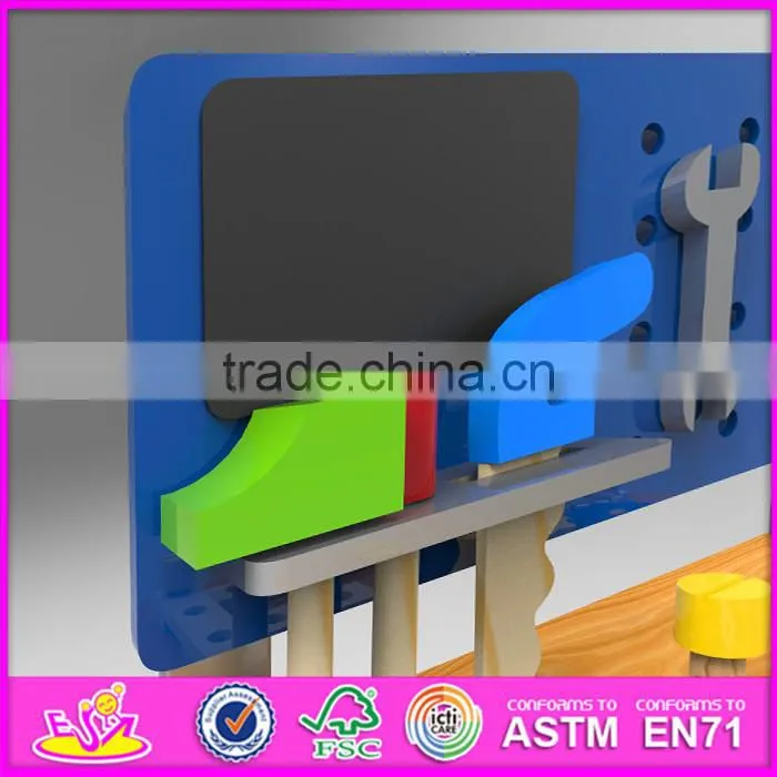 2016 new design children tool toy wooden workbench W03D076B