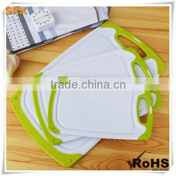 4PCS Non-Slip Plastic Cutting Board Set Plastic Chopping Board with Stand/custom plastic chooping board shenzhen manufacturer