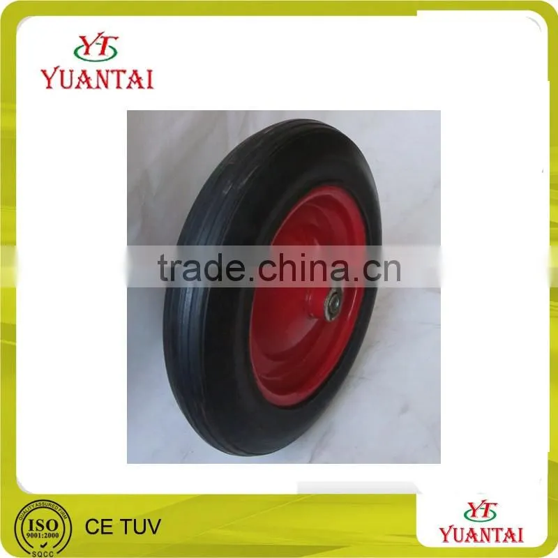 steel rim 8x2.50-4 flat free pu foam wheel