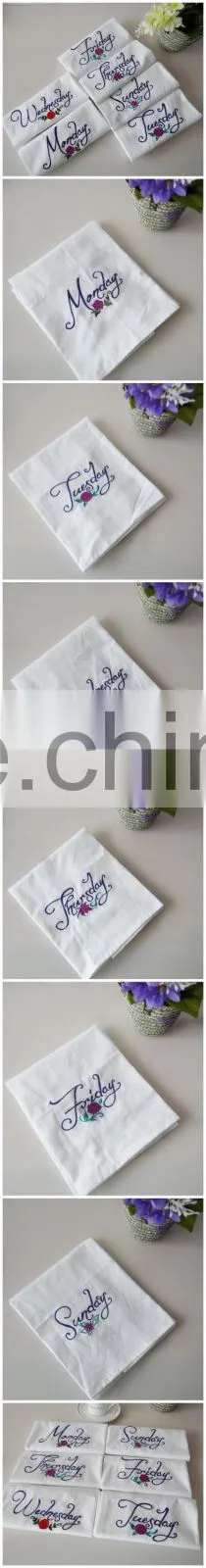 7pcs/pack Customize Cotton Table Napkin Linen Cotton Interfold Design For Home Decoration