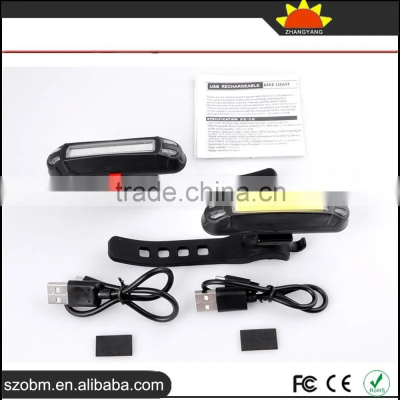 New arrival 3 Mode RED/White Light LED Bicycle Safety Front/Tail Light set with USB charger