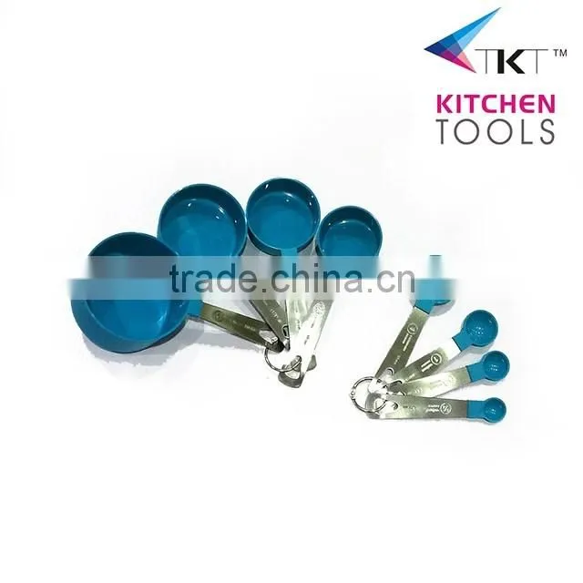 Plastic Measuring Cup And Spoon Set Morden Kitchen Tools Measuring Cup Stainless Steel Handle