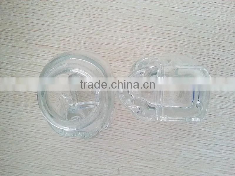 skull glass bottle