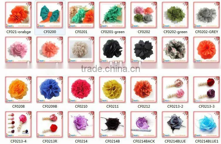 CF0147 Children small ribbon bow cheap wholesale flower for hair