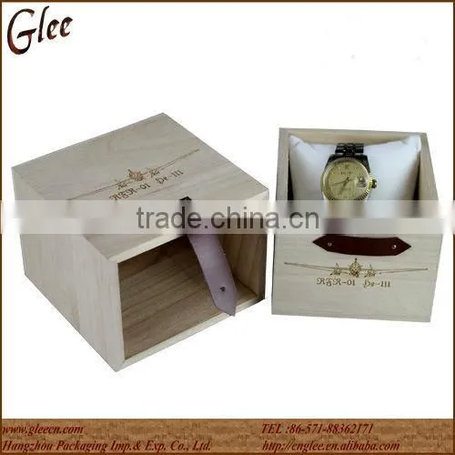 Vintage Wood Watch Box with Pillow