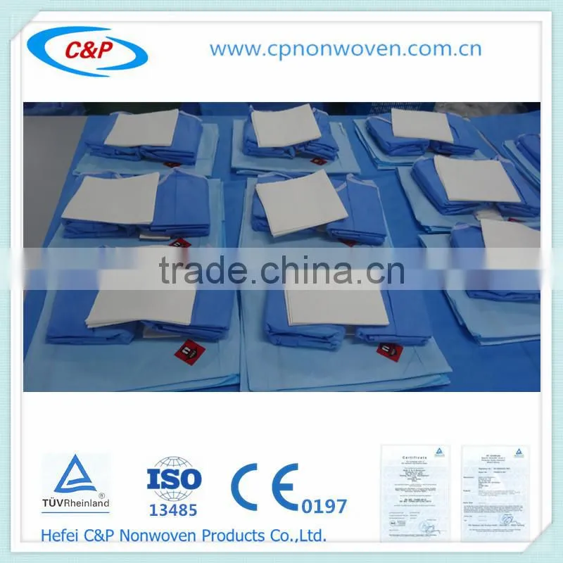 CE/ISO Approved Disposable Sterile Nonwoven Standard Surgical Gown/Reinforced Surgical Gown
