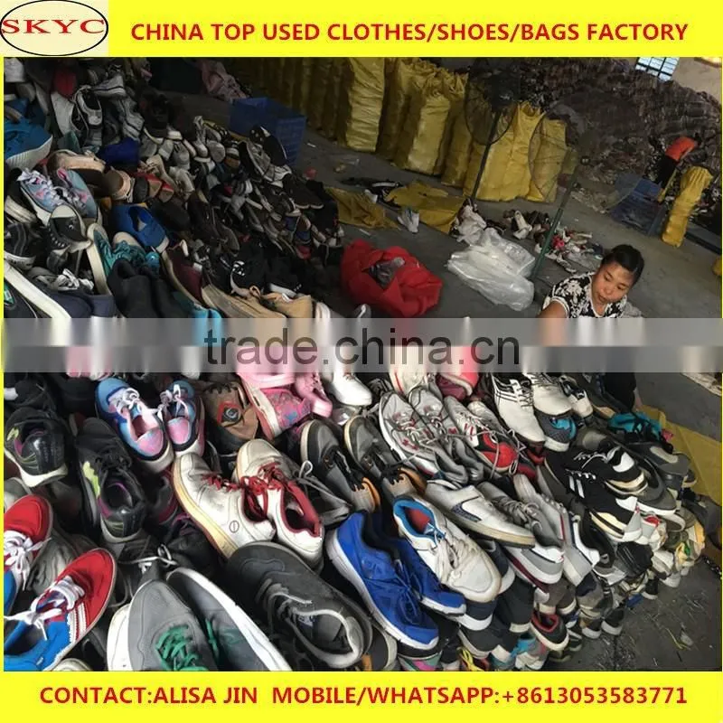 Dongguan second hand shoes factory supply Africa buyers stock sorted high quality hot sale used shoes for children adults