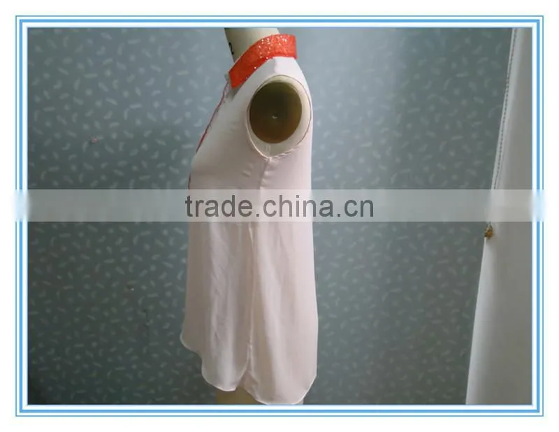 2015 New Fashion Chiffon Women Tank Tops