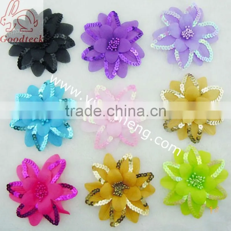 sequin lime green daisy flowers