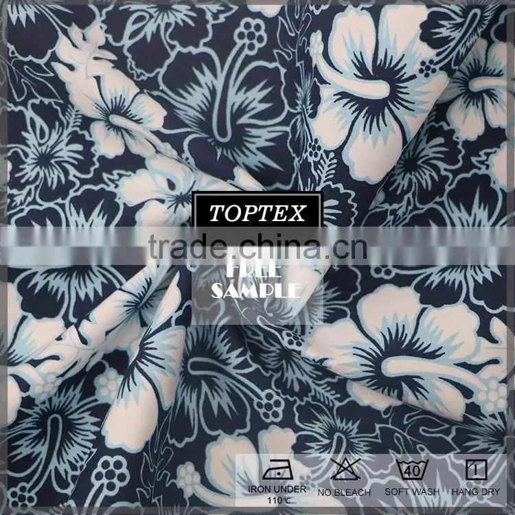 floral printed poplin fabric for cheap apparel fabric