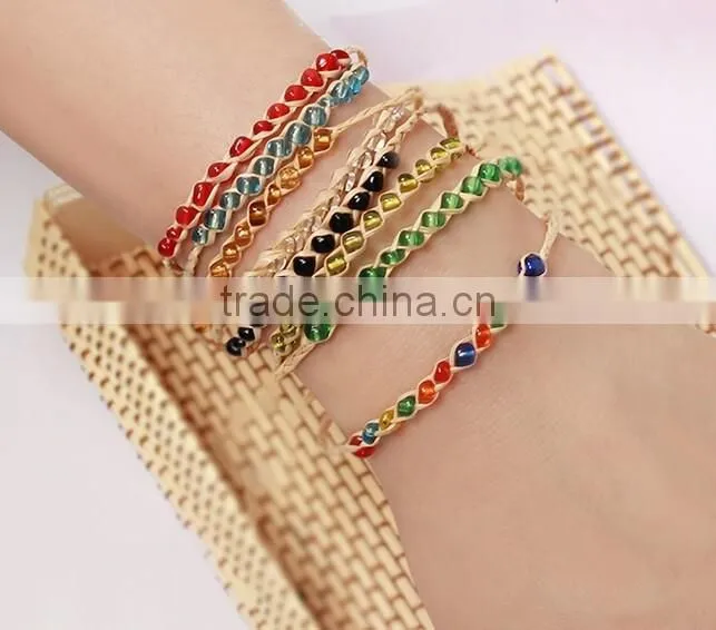 fabric cloth braided Bracelet, multi function fabric cloth hand woven Bracelet elastic fabric ponytail holder