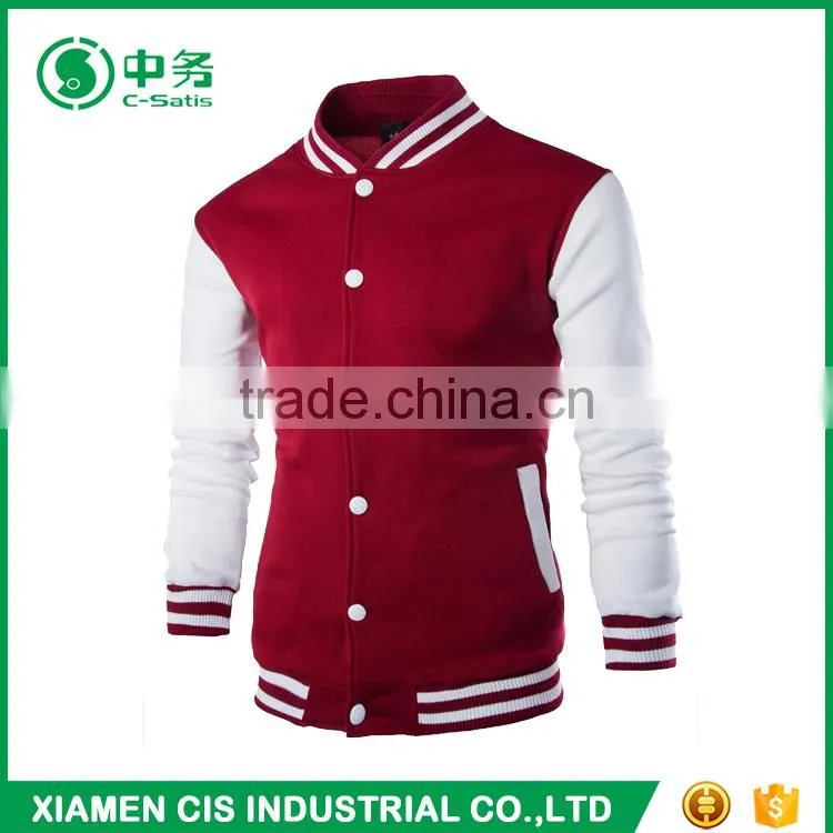 Hot Sale Custom Made Multi Color Stand Collar High School Unisex Varsity Jacket